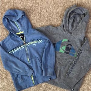 Two Quiksilver Boys Sweatshirts size 5